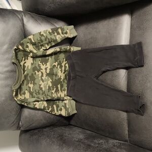 SOLD - Camo Fleece sweatshirt and Jogger outfit